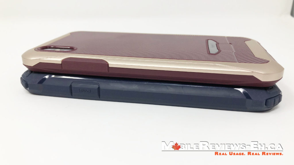 Spigen Reventon vs Spigen Pro Guard Size Difference - iPhone X Cases