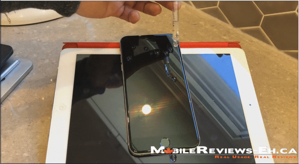 Liquid Screen Protector Review-- iPhone 6 Oleophobic test